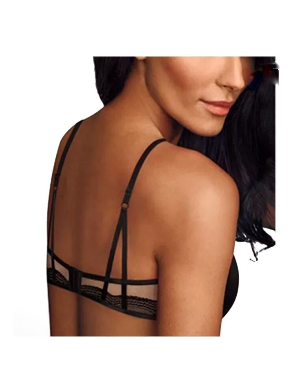 NEW-MaidenForm Love The Lift Underwire Demi, Smoothing Lace-Trim Push Up Bra 36C